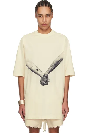 Rick Owens T-shirt surdimensionné blanc cassé - Hollywood