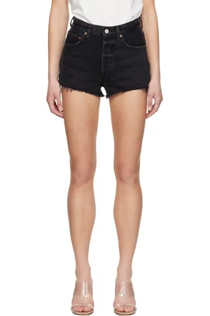AGOLDE Short Ridley noir en denim