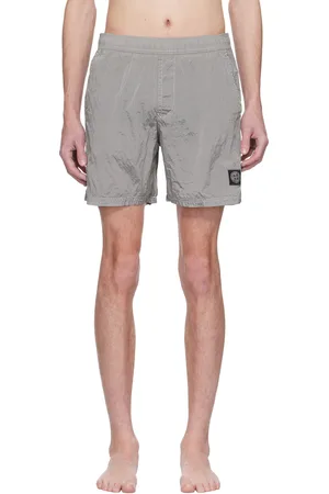Stone Island Maillot de bain gris en nylon ECONYL® iridescent