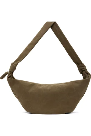 LEMAIRE Très grand sac Croissant kaki