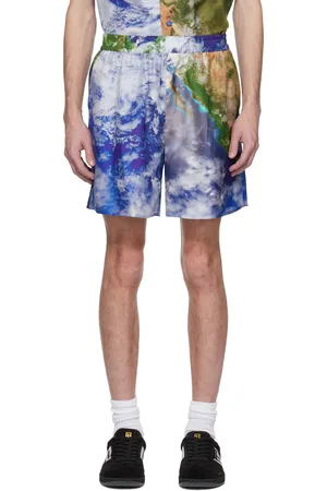 Balmain Short multicolore à image de la Terre imprimée
