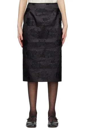 Cecilie Bahnsen Jupe midi Allegra noire