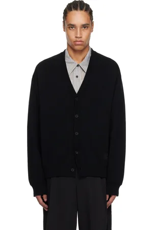 WOOYOUNGMI Cardigan noir en laine à col en V