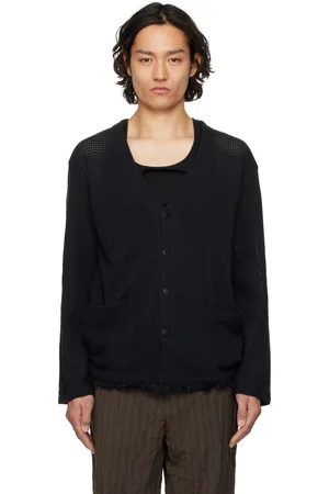 Oas Cardigan noir en tricot à mailles ouvertes