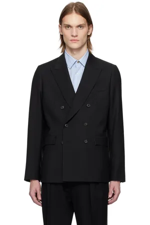 Paul Smith Veston de soirée noir en laine et mohair à double boutonnage