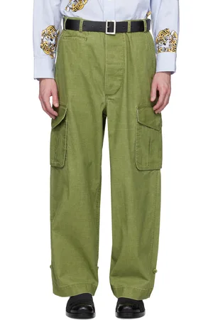 Kenzo Pantalon cargo kaki à pattes réglables