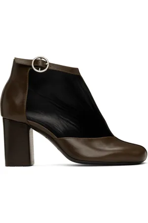 LEMAIRE Bottines brunes à découpe