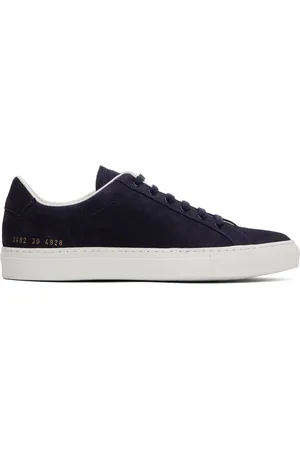COMMON PROJECTS Baskets rétro bleu marine en suède
