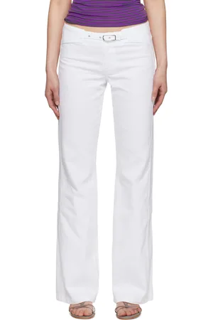 Gimaguas Pantalon Nicole blanc en denim exclusif à SSENSE