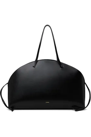 Jil Sander Grand sac à main incurvé noir