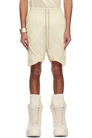 Rick Owens Short boxeur long et étagé blanc cassé - Hollywood