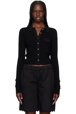 THE GARMENT Cardigan de style polo ajusté noir - Madison