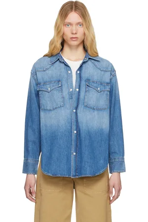 Citizens of Humanity Chemise western Kayla bleue en denim - HUMANITY