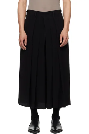 YOHJI YAMAMOTO Pantalon de smoking Hakama noir