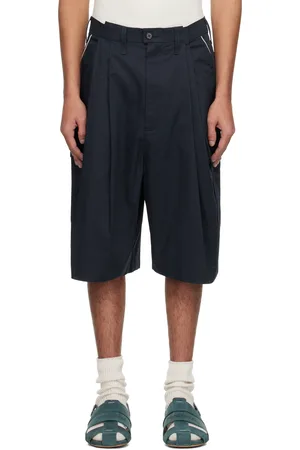 Camiel Fortgens Short cargo bleu marine en sergé