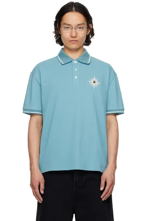AMIRI Polo bleu à image à logo