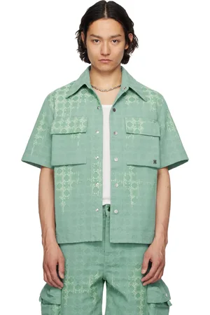 AMIRI Chemise verte à motif dégradé et à quadrigrammes