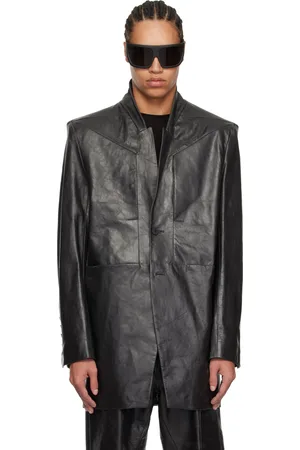 Rick Owens Blouson noir en cuir - Hollywood Lido