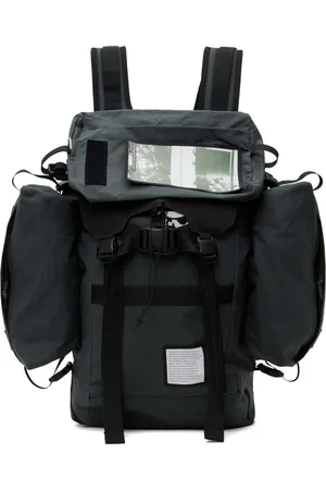 GR10K Sac à dos gris et noir en coton ciré