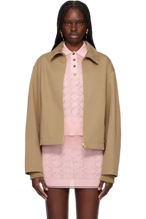 AMIRI Blouson de travail brun à col à quadrigrammes