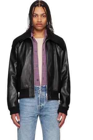 OUR LEGACY Blouson aviateur Pharos noir en cuir