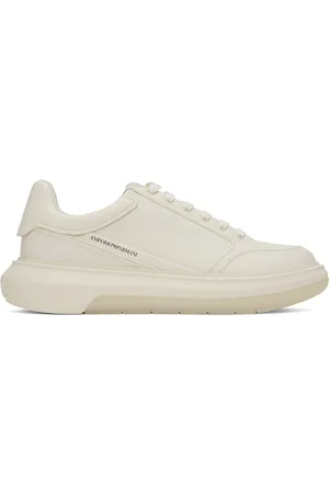 Emporio Armani Baskets blanches à logo imprimé