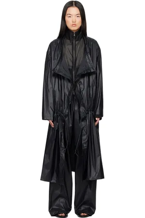 GABRIELA COLL GARMENTS Long manteau No.314 noir en taffetas technique