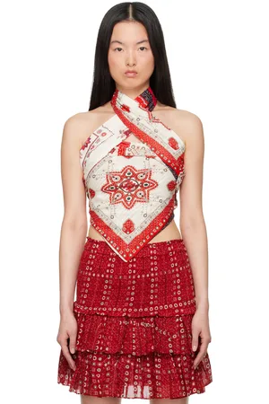 Isabel Marant Camisole Feyza blanc et rouge