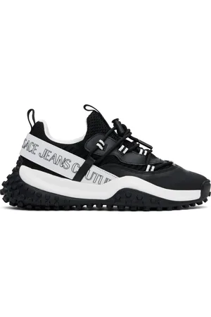 VERSACE Baskets Hyber noir et blanc à logos