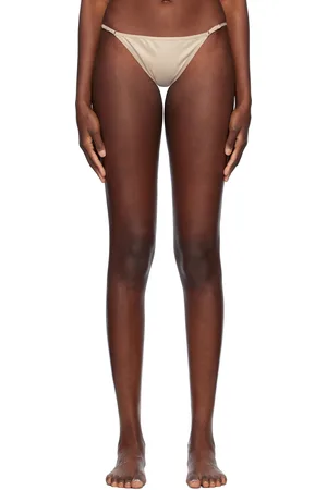 Yasmine Eslami Culotte de bikini Laura taupe