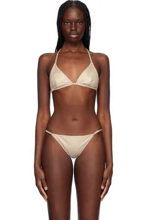 Yasmine Eslami Haut de bikini Mica taupe