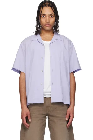 Coor Chemise froissée mauve à col ouvert