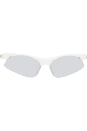 Gucci Lunettes de soleil de type visière blanches