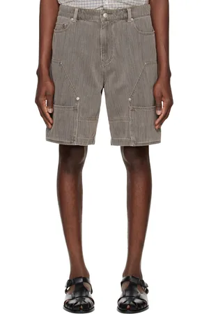SYSTEM Short gris en denim teint