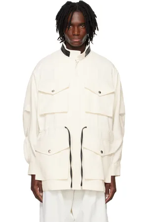 SYSTEM Blouson blanc cassé à garnitures contrastantes et à quatre poches