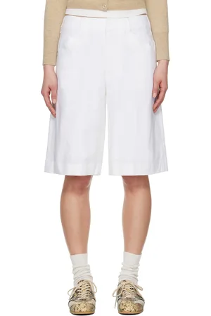 RAG&BONE Short Banks blanc en lin mélangé
