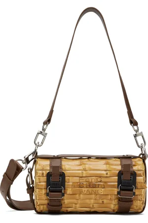 Feng Chen Wang Sac cylindrique beige et brun en bambou