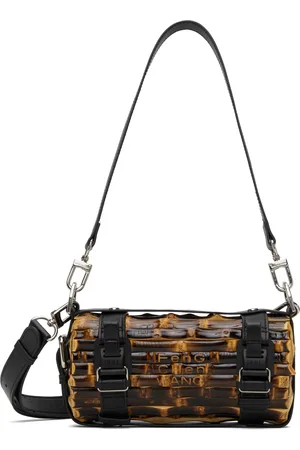 Feng Chen Wang Sac cylindrique noir et brun en bambou