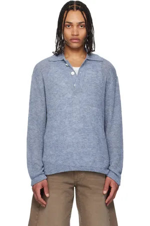 Coor Polo Cara bleu en tricot léger