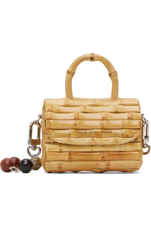 Feng Chen Wang Mini sac beige en bambou brut
