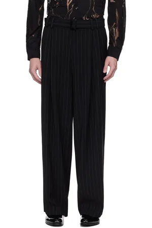 LGN LOUIS GABRIEL NOUCHI Pantalon ample noir à plis