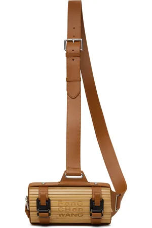 Feng Chen Wang Sac à bandoulière beige et brunen bambou