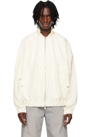 SYSTEM Blouson aviateur bouillonné blanc cassé