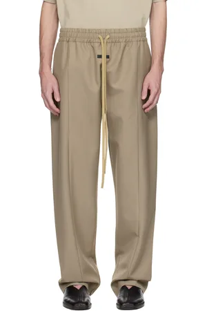 FEAR OF GOD Pantalon de survêtement beige en laine à coutures centrales