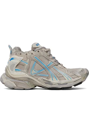 Balenciaga Baskets Runner gris et bleu