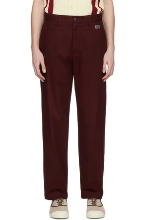 Dolce & Gabbana Pantalon bourgogne en gabardine