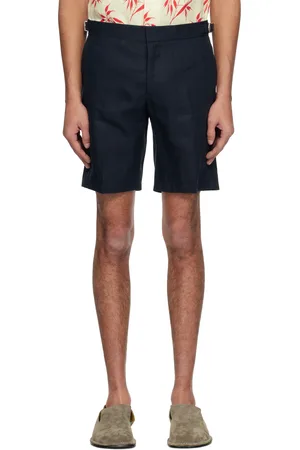 Orlebar Brown Short Norwich bleu marine en lin italien