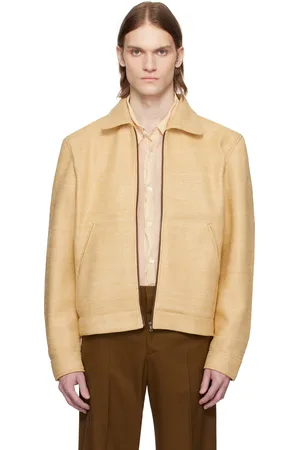 CMMN SWDN Blouson Shelby beige en natté de style raphia