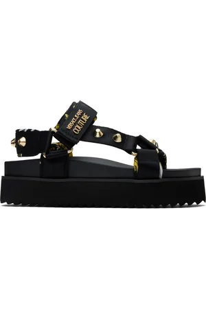 VERSACE Sandales de plage noires
