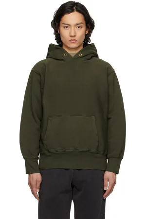 Les Tien Pull à capuche épais kaki